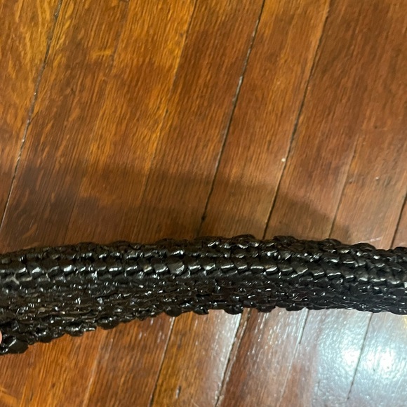 Black raffia vintage clutch - Picture 6 of 10